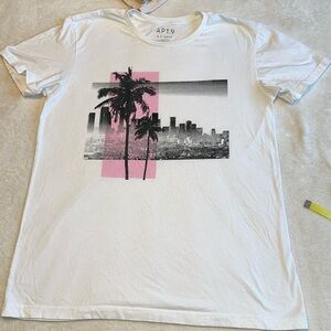 Apt. 9 Kohl’s white palm tree graphic tee size Large